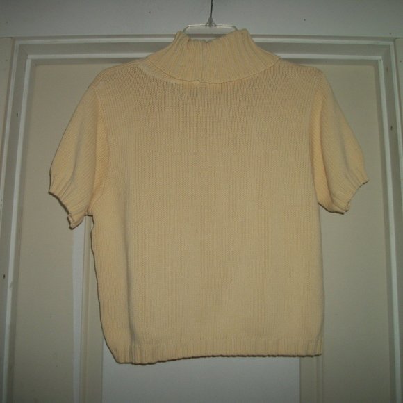 COTTAGECORE COUNTRY CREAMY YELLOWISH SWEATER ONE S - Picture 3 of 4